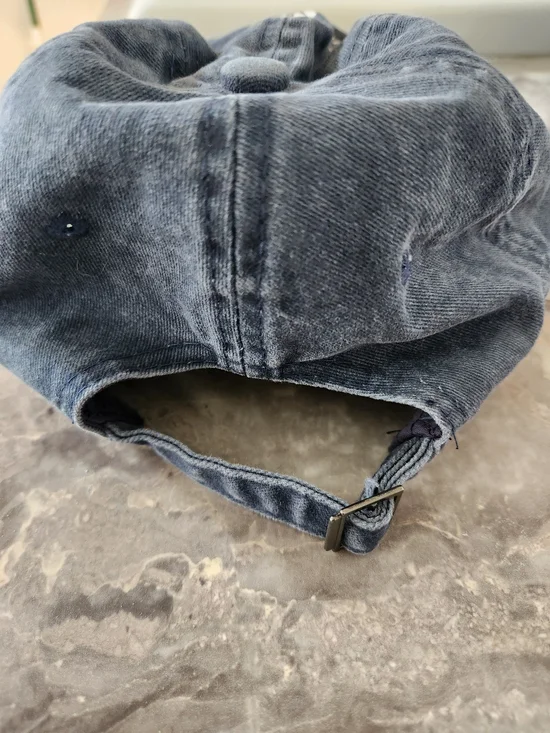 Camping Hair Don't Care Denim Baseball Cap - Blue - Picture 2 of 4